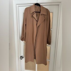 Theory Long Tan Trench Coat